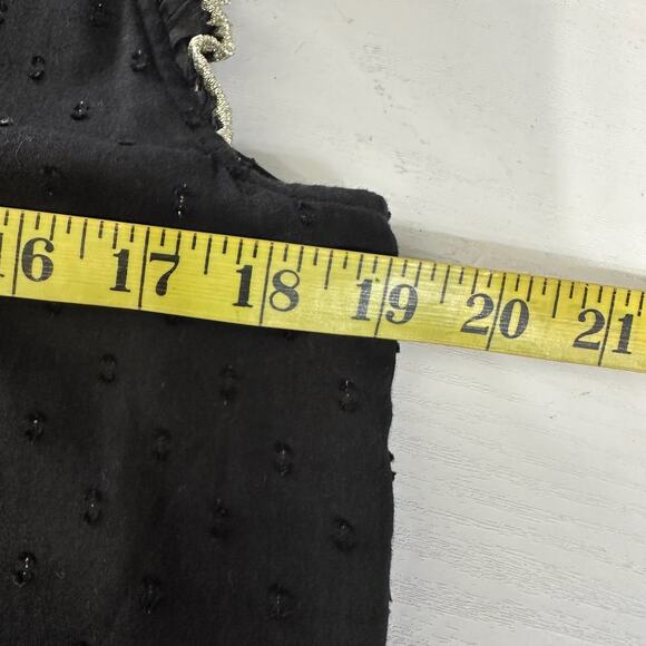 Flannel Australia Black Embroidered Ruffle Top Size Samll - Picture 8 of 9